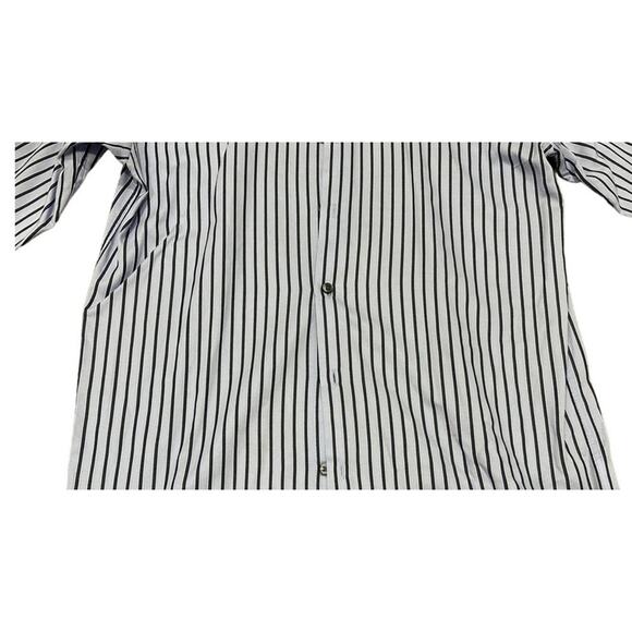 DKNY Kids 18 Blue and Black Striped Collared Long Sleeve Dress Shirt - Picture 3 of 11